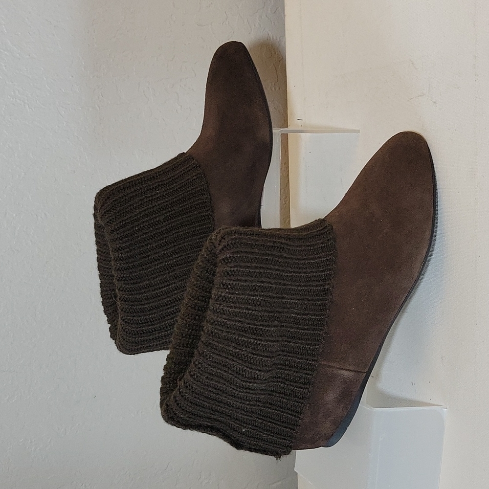 APEPAZZA Suede Ankle Sock Boot 35
